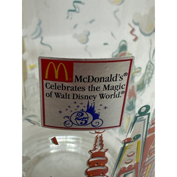 VTG McDonalds Disney World 25th Anniversary Remember The Magic Donald Duck Glass - Picture 8 of 9